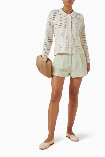 Knit Mesh Jacket in Merino Wool Blend