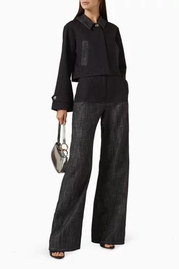 Cropped Barn Jacket in Cotton