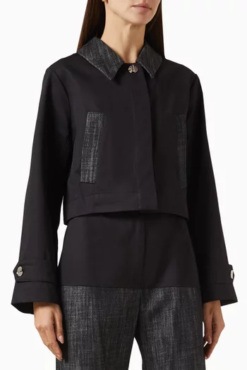 Cropped Barn Jacket in Cotton