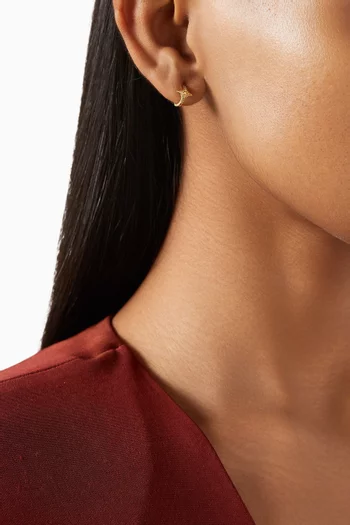 Luna Mini Hoop Earrings in 18kt Yellow Gold