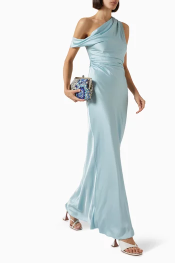 Chloe Asymmetrical Gown in Satin