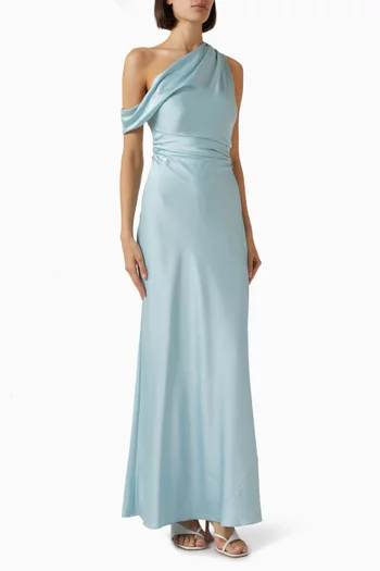 Chloe Asymmetrical Gown in Satin