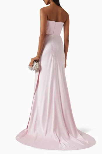 Strapless Gown in Satin-crepe