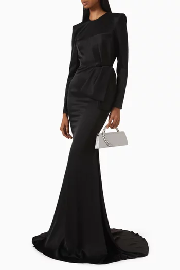 Bow Gown in Satin-crepe