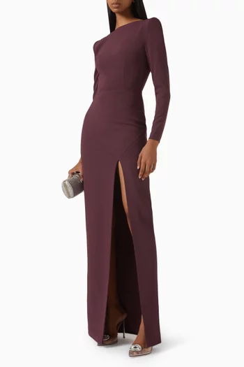 Column Gown in Crepe