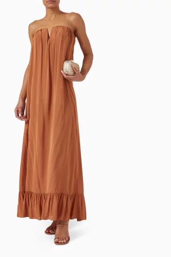 Slit-neck Maxi Dress