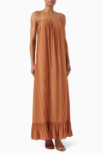 Slit-neck Maxi Dress