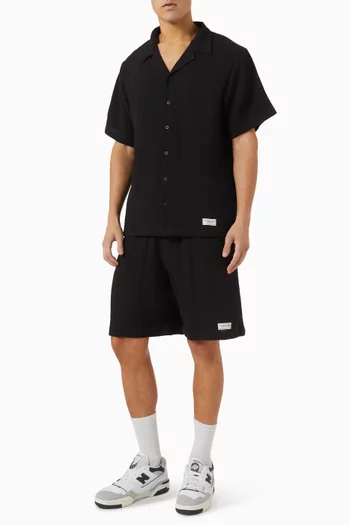 Oversized Shirt in Crinkled-cotton