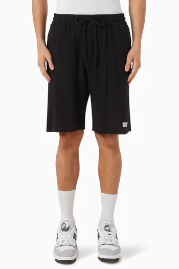 شورت برباط تضييق قطن مجعد