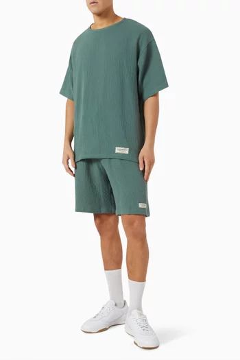 Oversized T-shirt in Crinkle-cotton