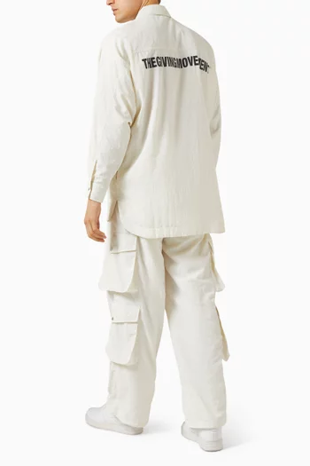Oversized Pocket Shacket in Recycled Nylon