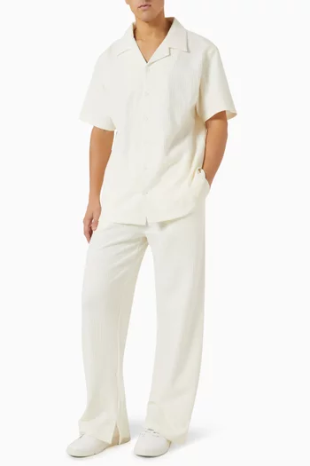 Short-sleeve Shirt in Seersucker Jersey