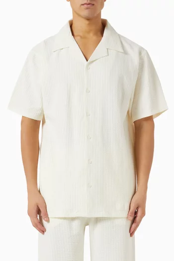 Short-sleeve Shirt in Seersucker Jersey