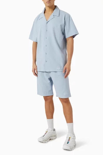 Short-sleeve Shirt in Seersucker Jersey