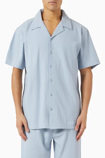 Short-sleeve Shirt in Seersucker Jersey