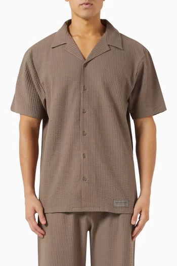 Short-sleeve Shirt in Seersucker Jersey
