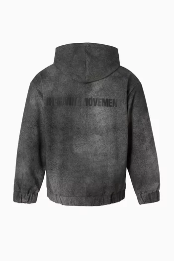 Unisex Zip Hoodie in Soft Denim