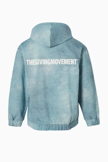 Unisex Zip Hoodie in Soft Denim