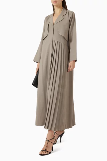 Pleated Flap Abaya