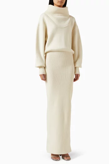 La Maille Pallone Maxi Sweater Dress