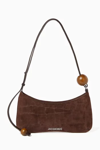 حقيبة كتف بيسو بيرل شمواه بنقشة جلد التمساح