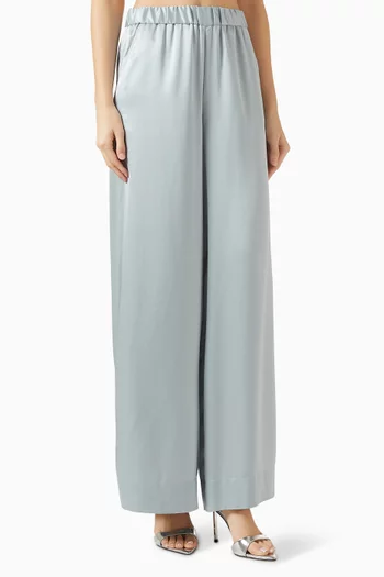 Auggie Wide-leg Pants in Satin