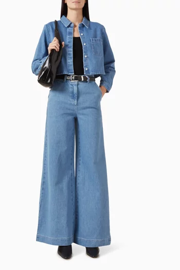 Jilly Cropped Shirt in Denim