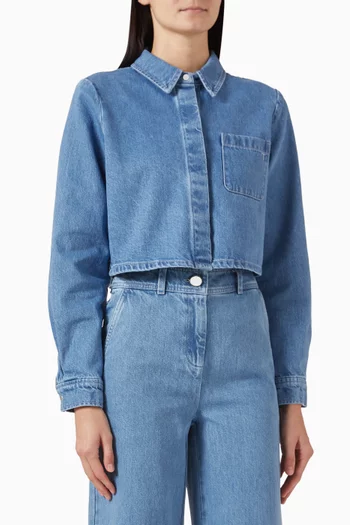 Jilly Cropped Shirt in Denim