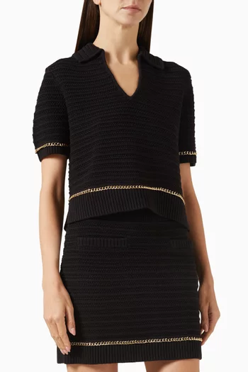 Essie Polo Top in Fine Knit