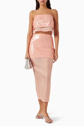 Gwen Layered Cami Top in Organza