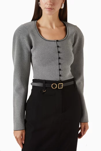 La Ceinture Regalo Thin Belt in Leather