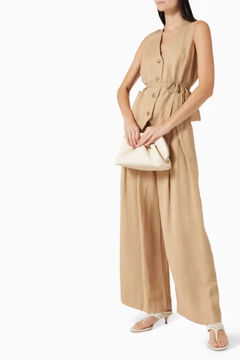 Eva Vest in Linen-blend