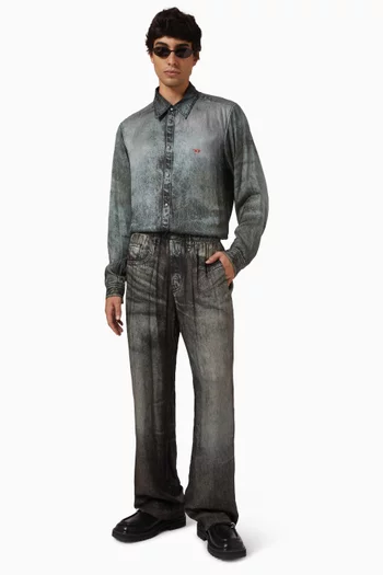 قميص فيسكوز يشبه الدينم