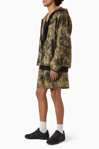 جاكيت رياضي بنقشة قماش معالج منسوج