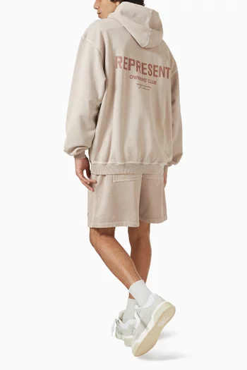 كنزة بغطاء رأس وشعار Owners Club‏ قطن