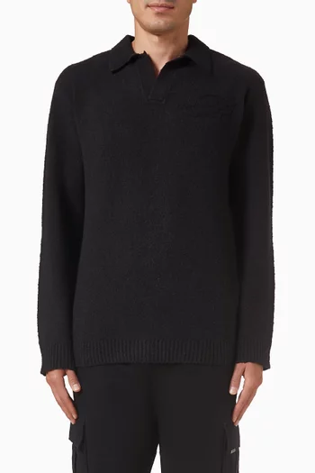 Knit Polo in Wool Blend
