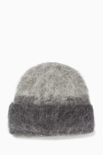 Ombre Knit Beanie in Alpaca-blend