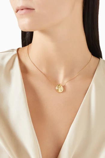 Spiral Mini Pendant Necklace in 18kt Gold-plated Brass