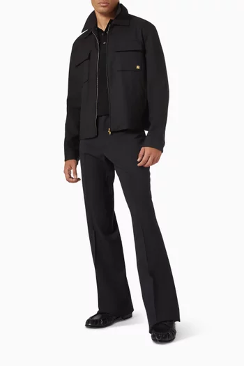 Boot Cut Tailored Pants in Wool-blend