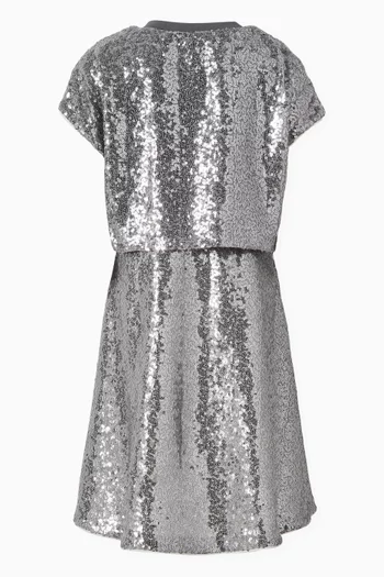 2-in-1 Sequin-embellished Dress