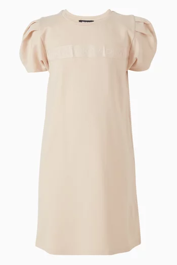 فستان بشعار الماركة قطن