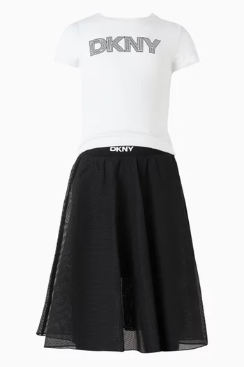 2-in-1 Midi Skirt in Tulle