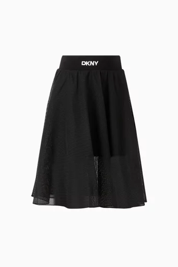 2-in-1 Midi Skirt in Tulle