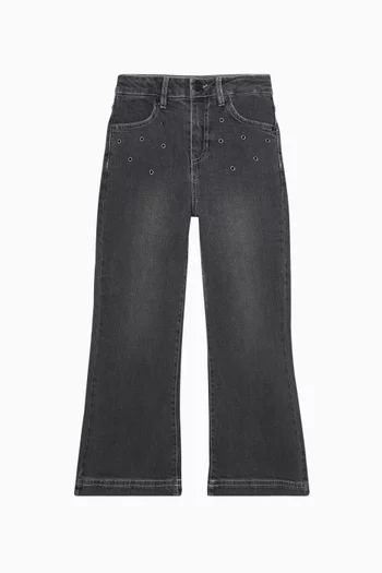 Studded Jeans in Cotton