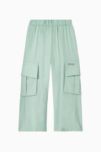 بنطال بجيوب كارغو كبيرة تويل