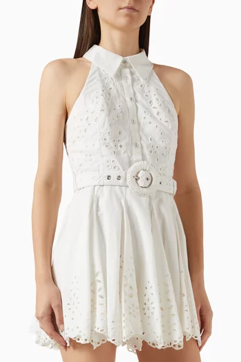 Buckle Belt Mini Dress