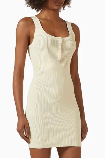 فستان لوي قصير مزيج فيسكوز