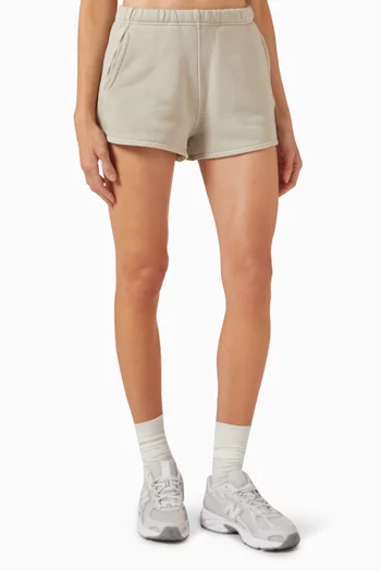 Initial Washed Shorts in Cotton Fleece