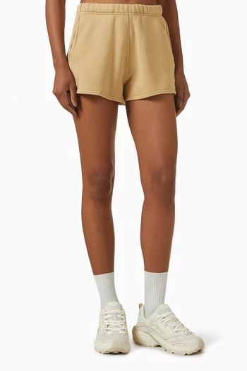 Initial Washed Shorts in Cotton Fleece