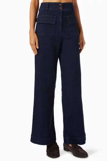 Manhattan Wide-leg Jeans in Denim